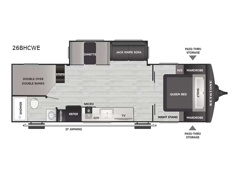 2026 Keystone RV Bullet Classic 26BHCWE